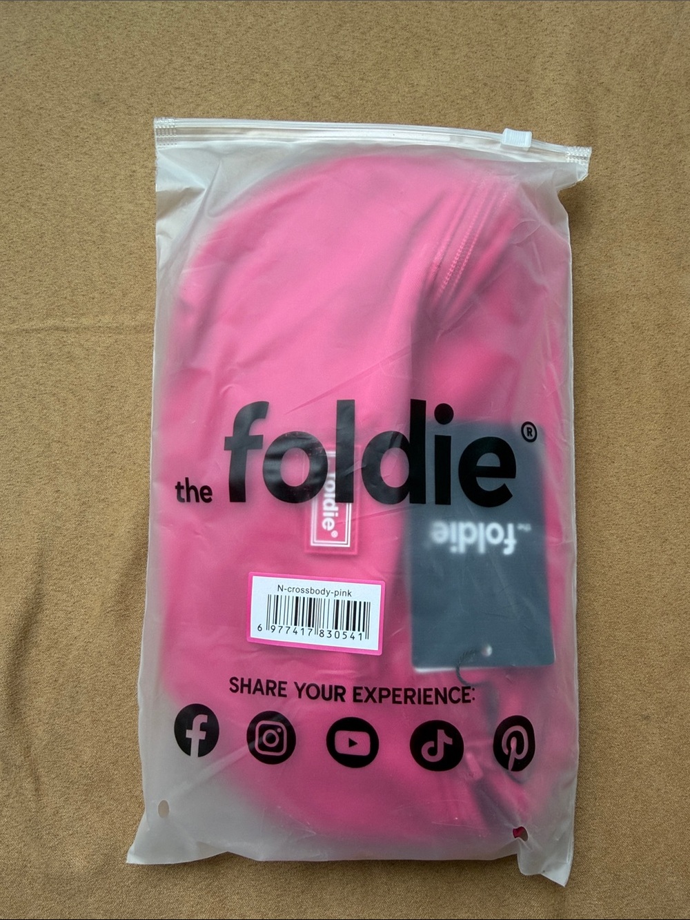 NWT The Foldie Crossbody Bag in Bright Pink